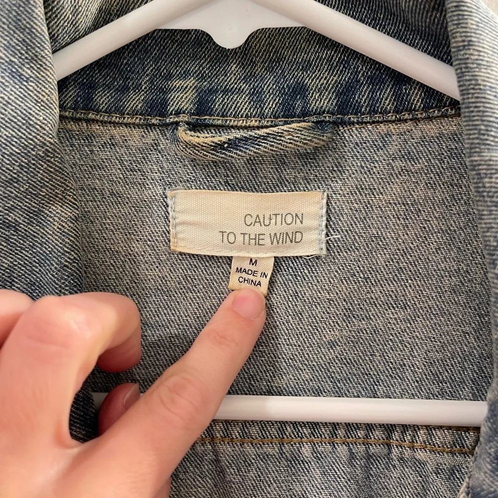 Caution To The Wind Light Blue Jean Jacket - Picture 3 of 3